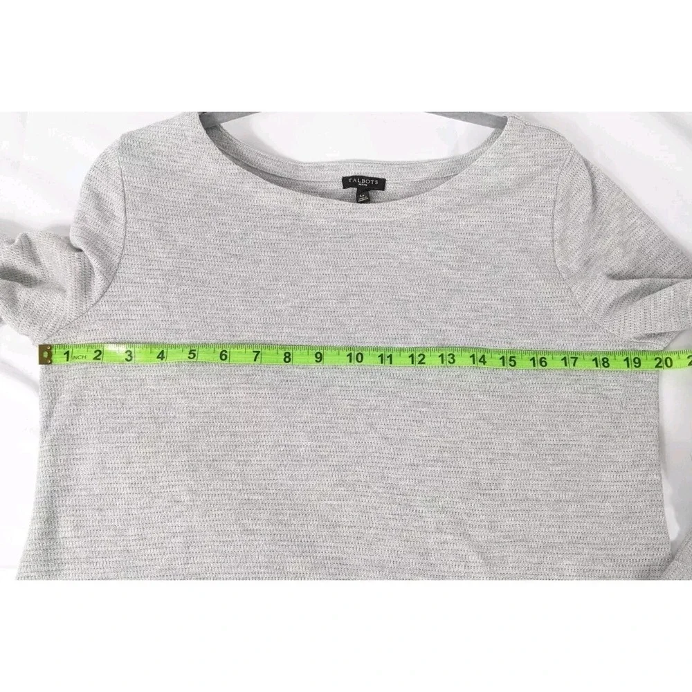 Talbots Women's Petite Gray Sparkle Soft Top Shirt  Knit Sweater L Petite‎ 386